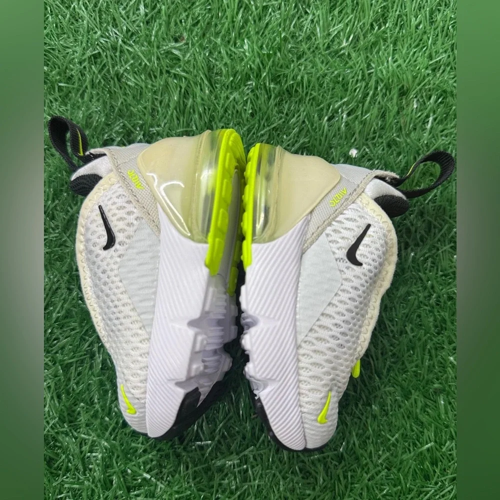 (TD) Nike Air Max 270 'Pure Platinum‎ Volt' DO1384-100 Size 2C